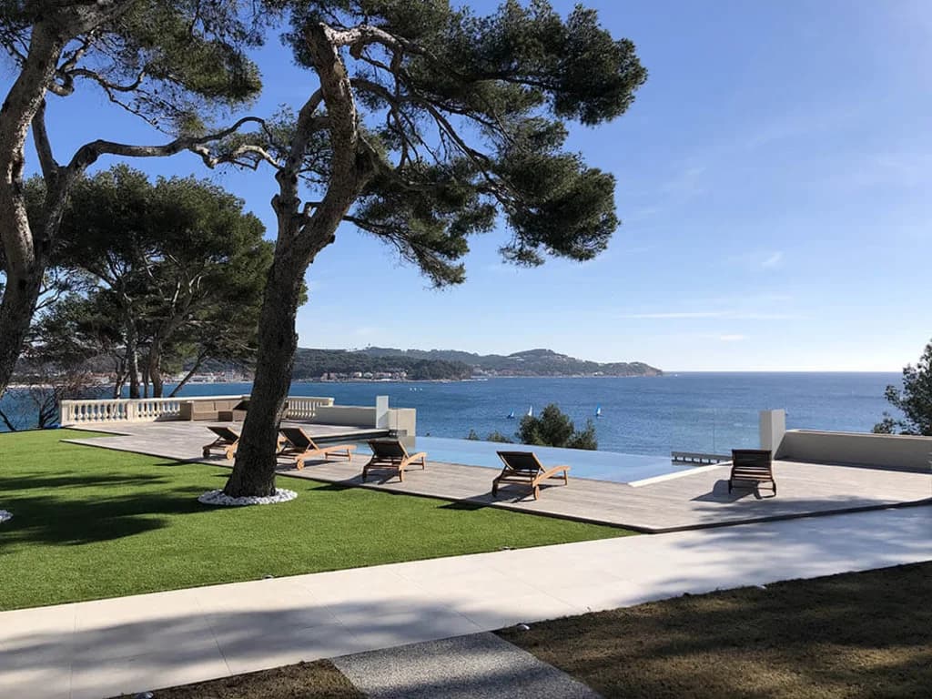 Villa D'Azur ocean panorama view across the bay, La Seyne-sur-Mer, French Riviera, France