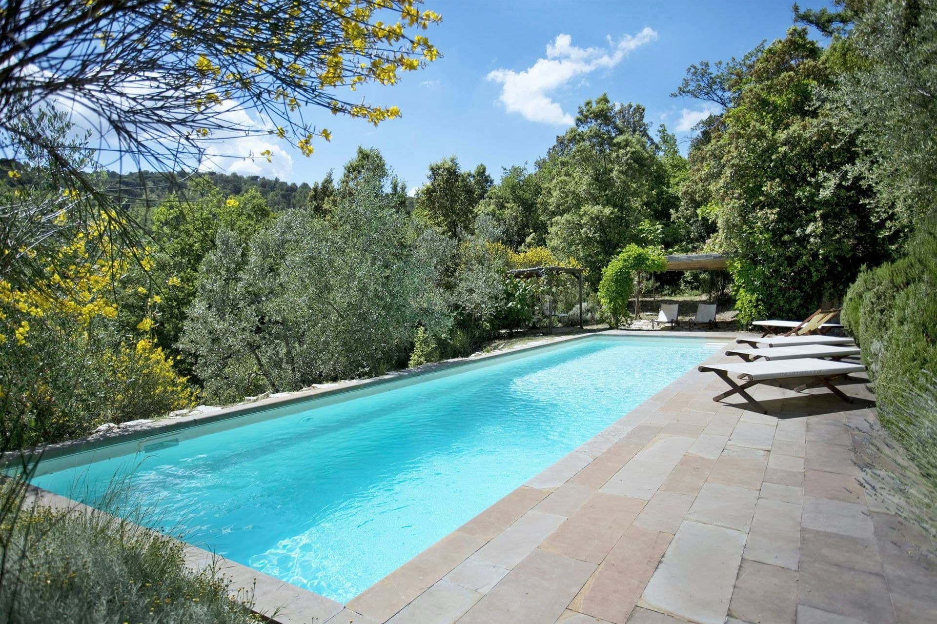 Picturesque Hideaway infinity pool with Tuscan landscape views, Rignano sull'Arno, Italy
