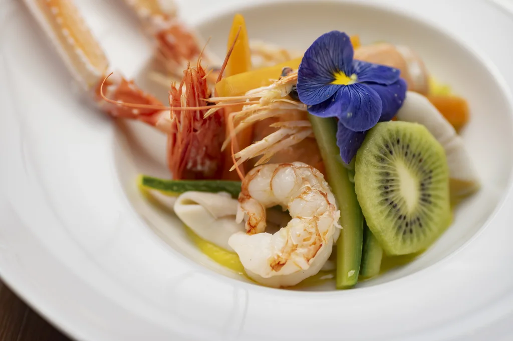 Dimora Fiorentina fine dining Mediterranean cuisine plate, Florence, Italy