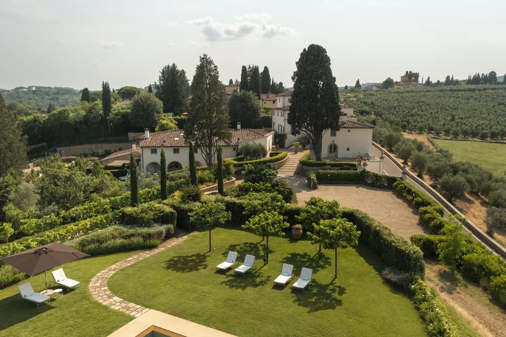 Dimora Fiorentina Tuscan countryside panorama view, Florence, Italy