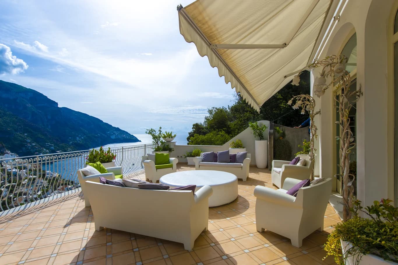 Villa Favolosa panoramic terrace with sea views, Positano, Amalfi Coast, Italy