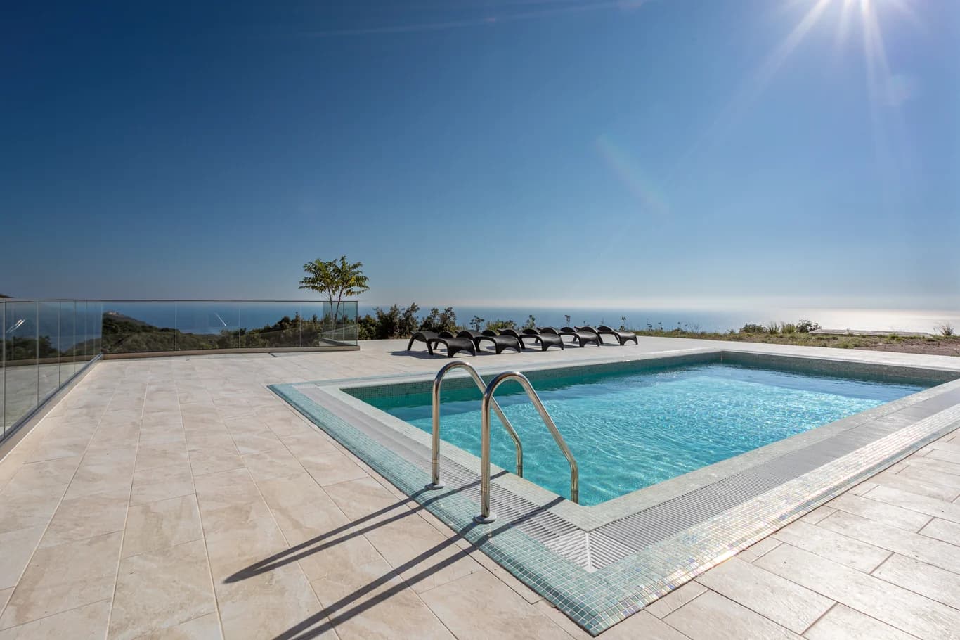 Villa Edela rooftop pool with panoramic Adriatic Sea views, Budva, Montenegro