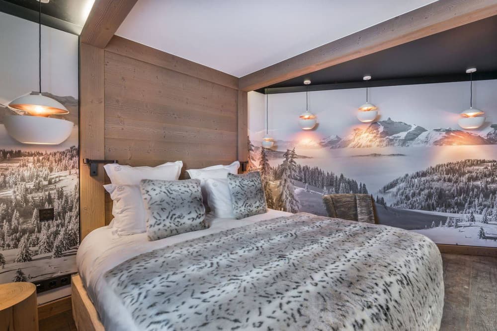 Courchevel 7 private balcony mountain panorama view, Courchevel 1850, France