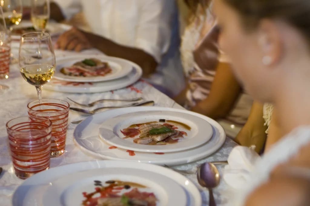 Palazzo Barocco private dining with fresh seafood and local wine, Positano, Italy